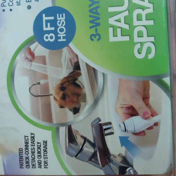 Three-way pet faucet sprayer with 8 ft hose - Picture 4 of 4